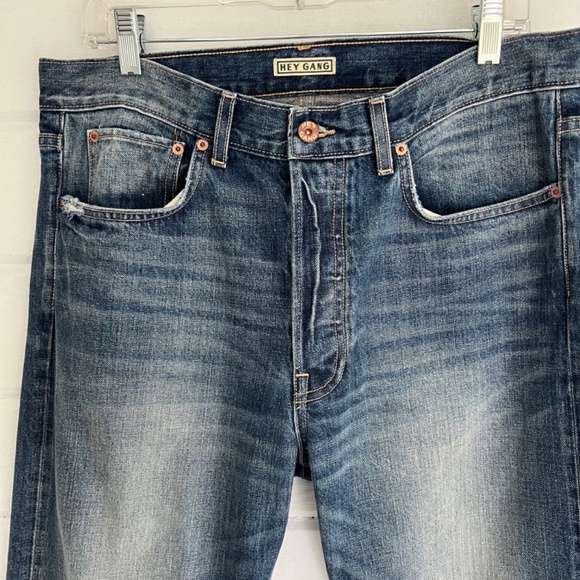 HEY GANG The Loose Crop Selvedge Jean Made in USA - 31 - Picture 4 of 14